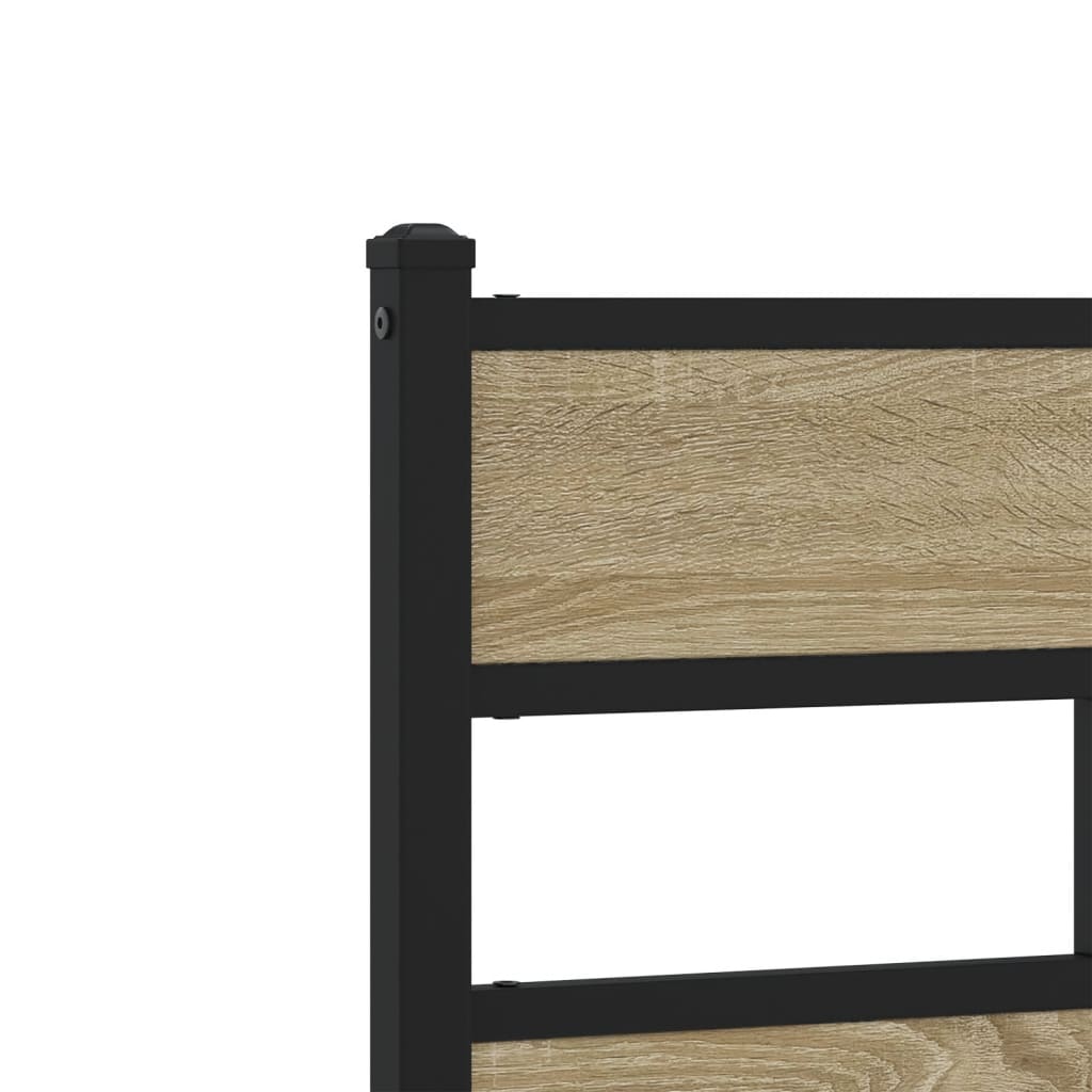 Bed Frame without Mattress Sonoma Oak 100x200 cm Engineered Wood