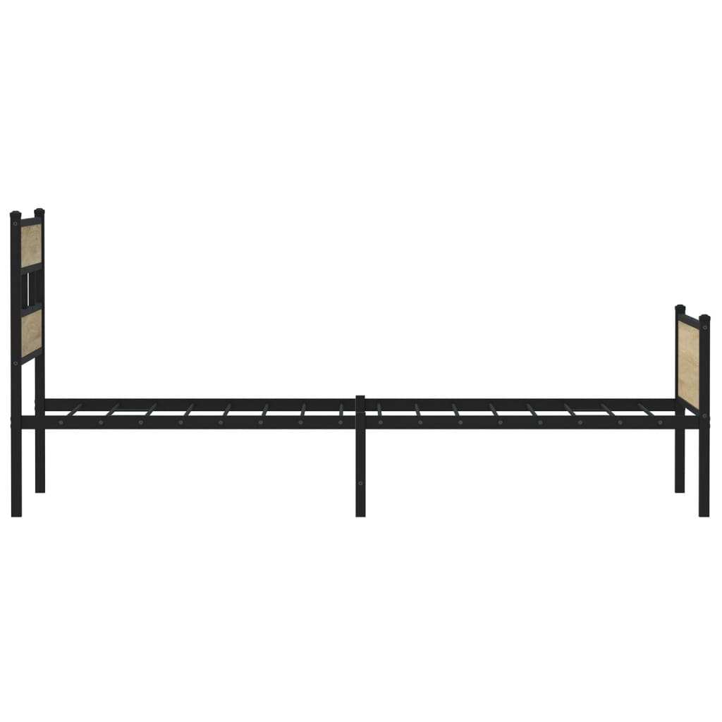 Bed Frame without Mattress Sonoma Oak 100x190 cm Engineered Wood