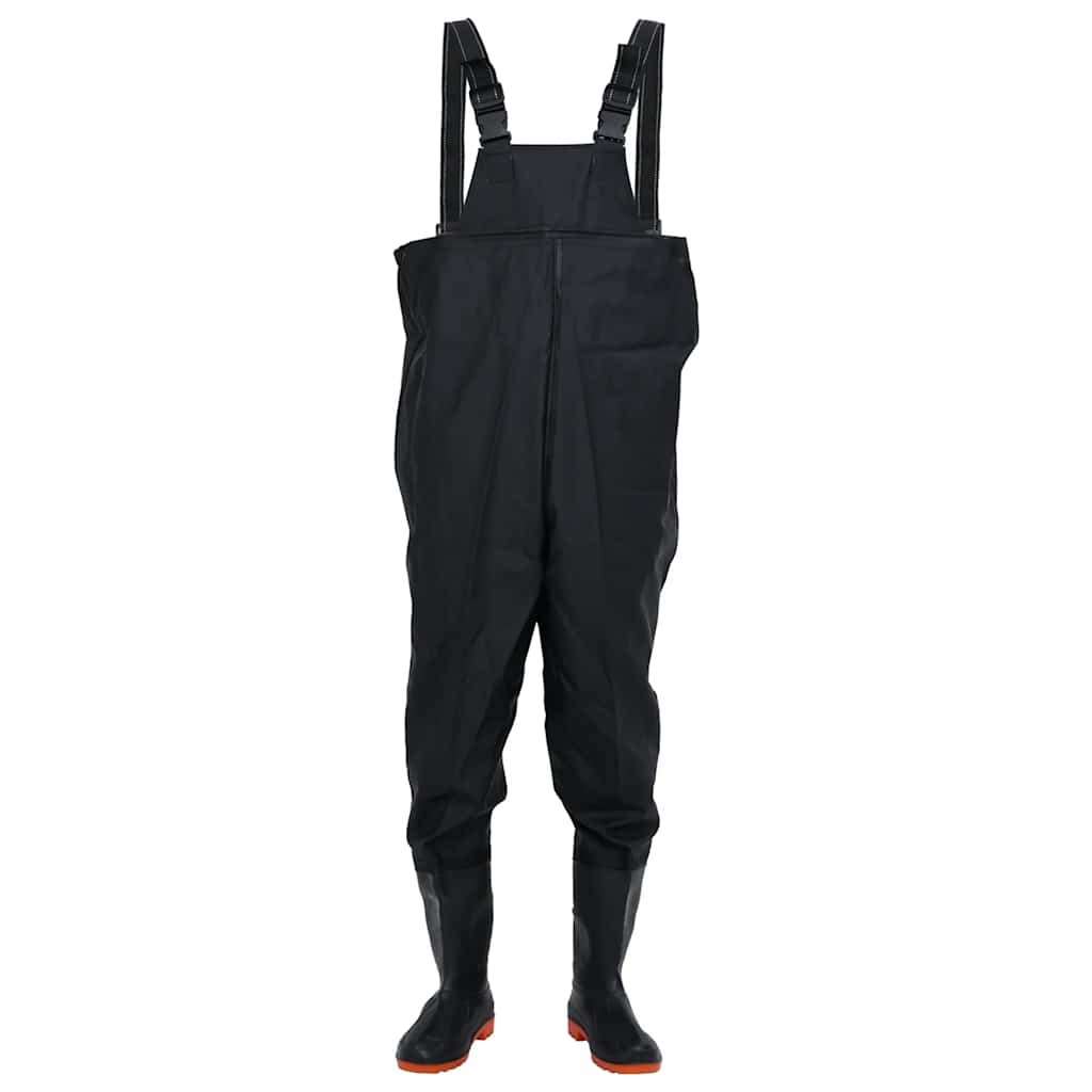 Chest Waders with Boots Black Size 39