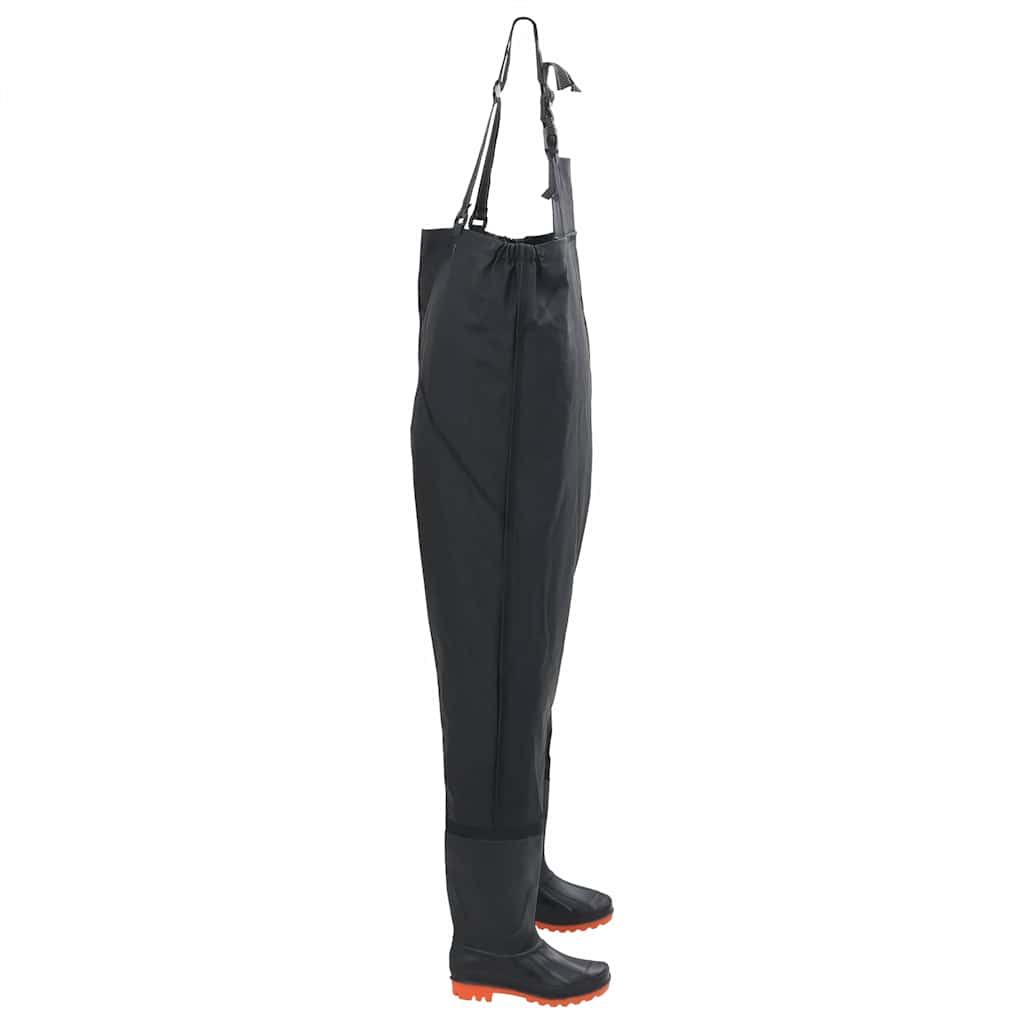 Chest Waders with Boots Black Size 41
