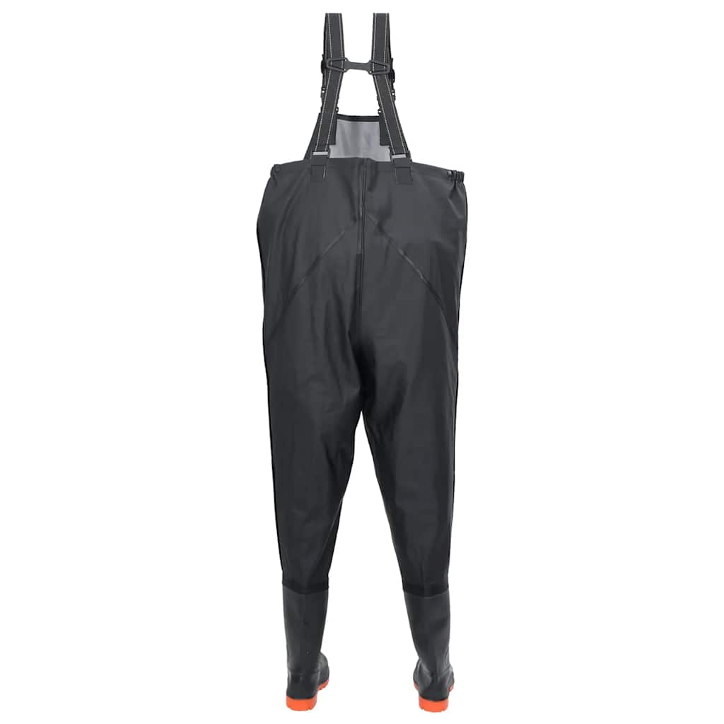 Chest Waders with Boots Black Size 41
