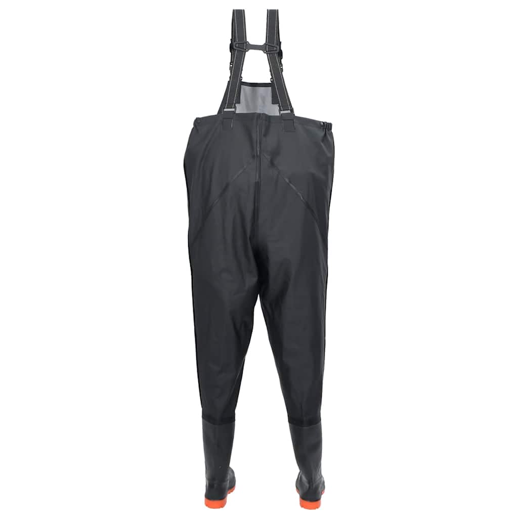 Chest Waders with Boots Black Size 45