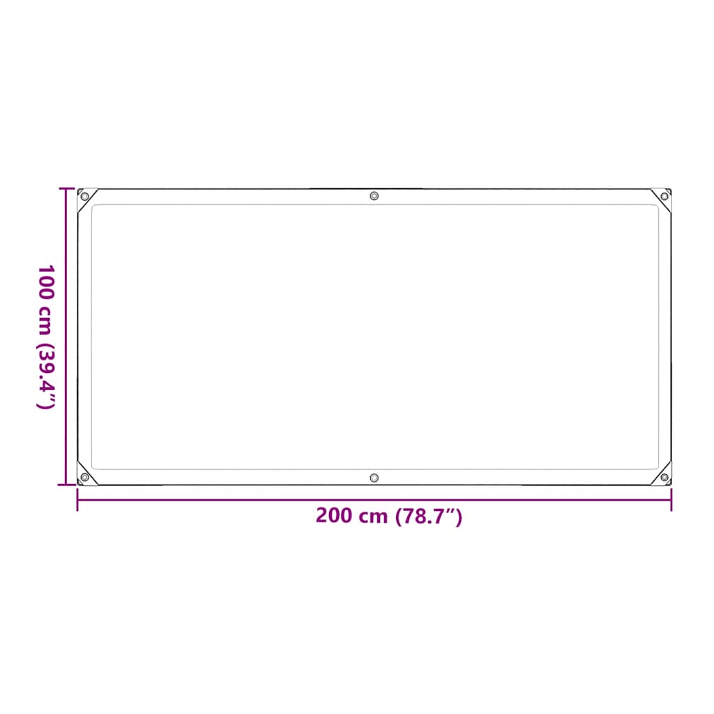 vidaXL Clear Tarpaulin with Eyelets 1x2 m Polyethylene