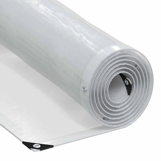 vidaXL Clear Tarpaulin with Eyelets 1x4 m Polyethylene