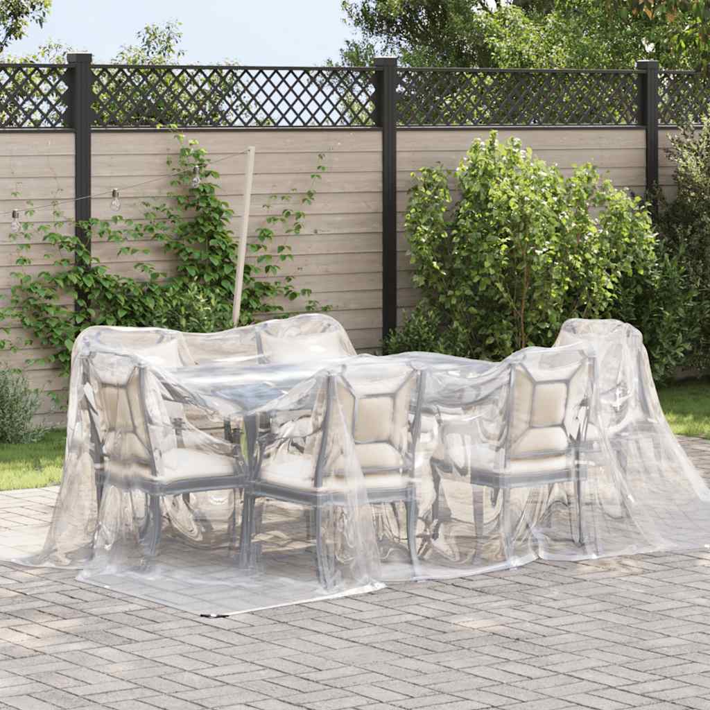 vidaXL Clear Tarpaulin with Eyelets 3x4 m Polyethylene