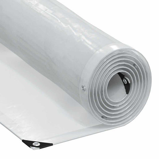 vidaXL Clear Tarpaulin with Eyelets 3x5 m Polyethylene