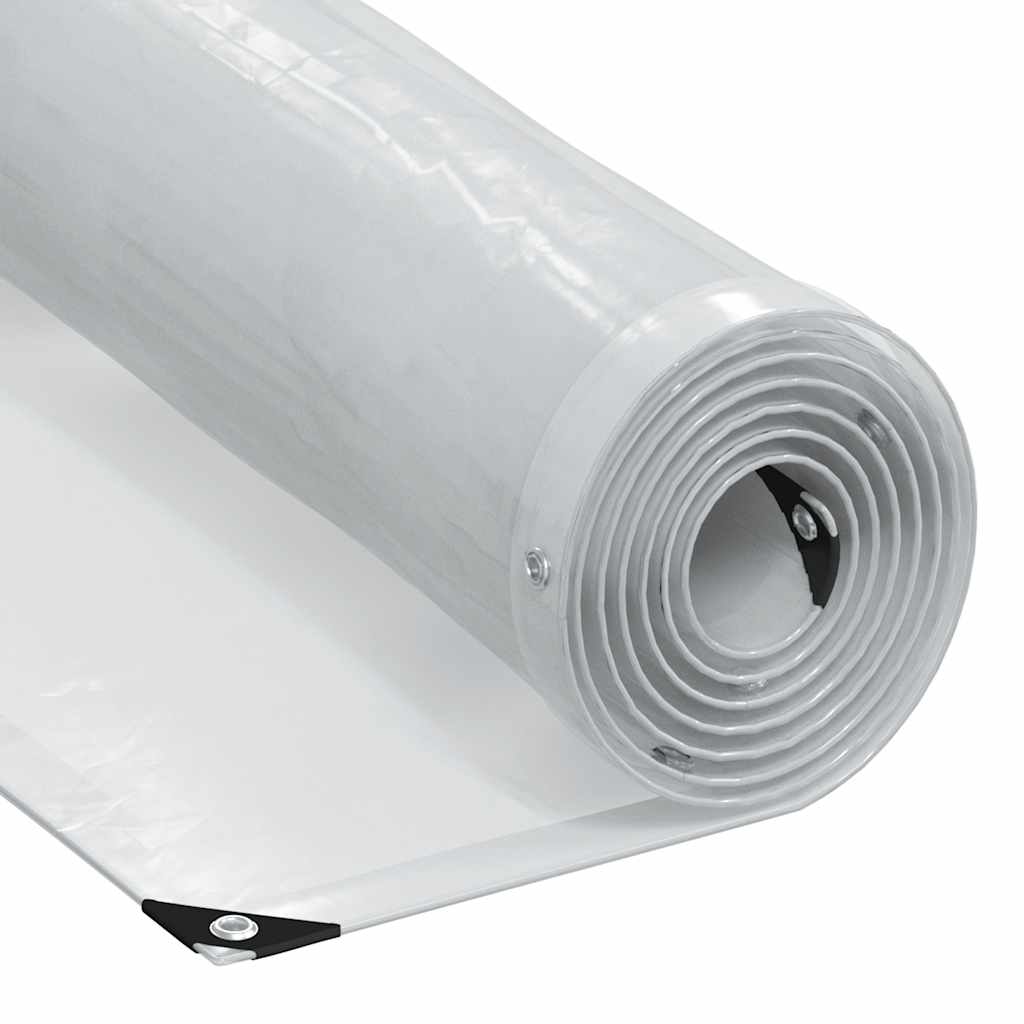 vidaXL Clear Tarpaulin with Eyelets 3x10 m Polyethylene