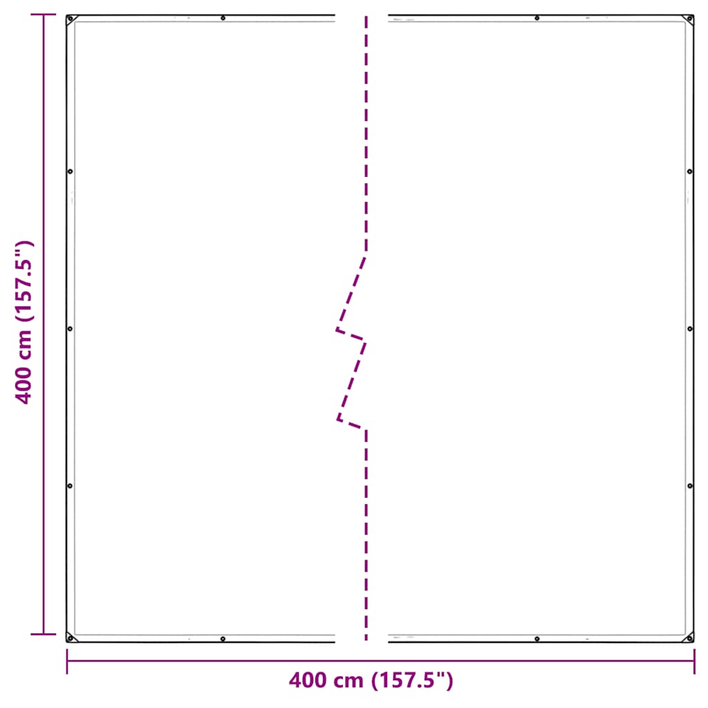 vidaXL Clear Tarpaulin with Eyelets 4x4 m Polyethylene