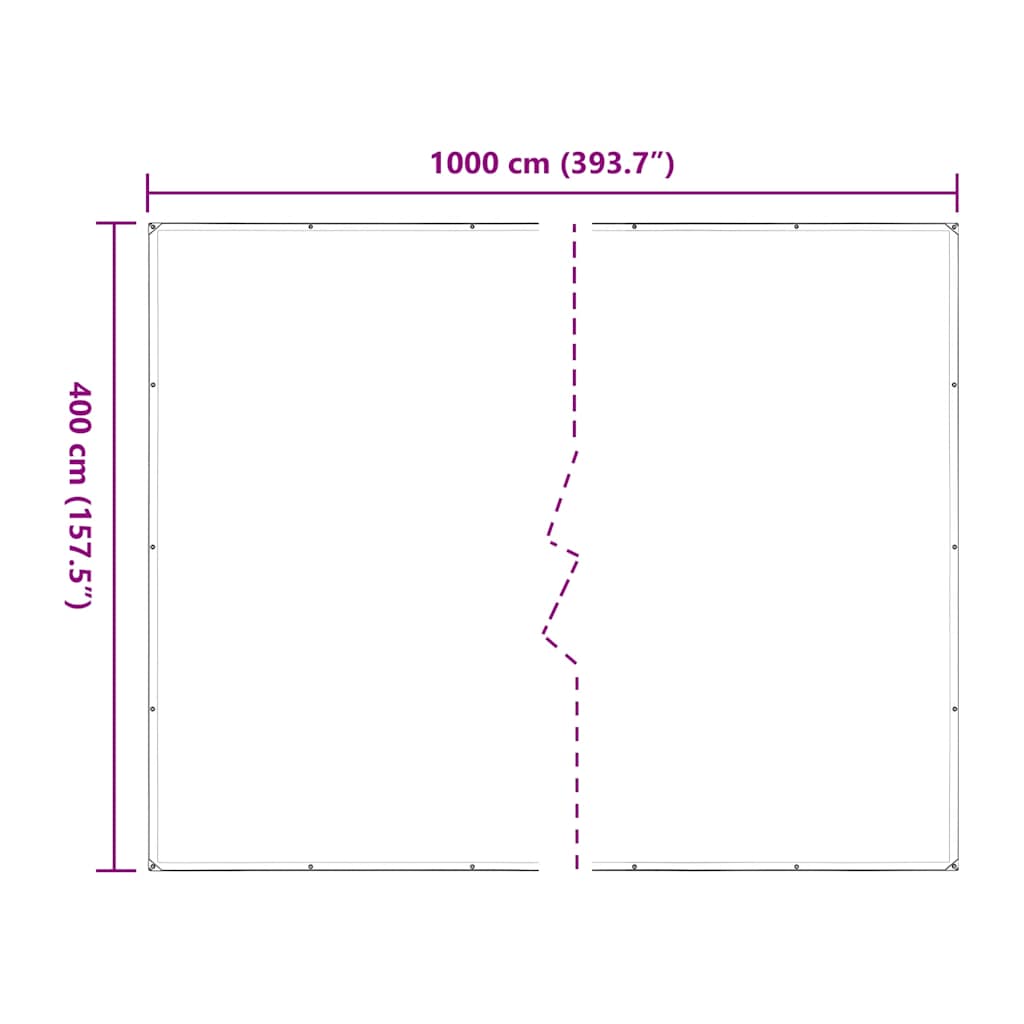 vidaXL Clear Tarpaulin with Eyelets 4x10 m Polyethylene