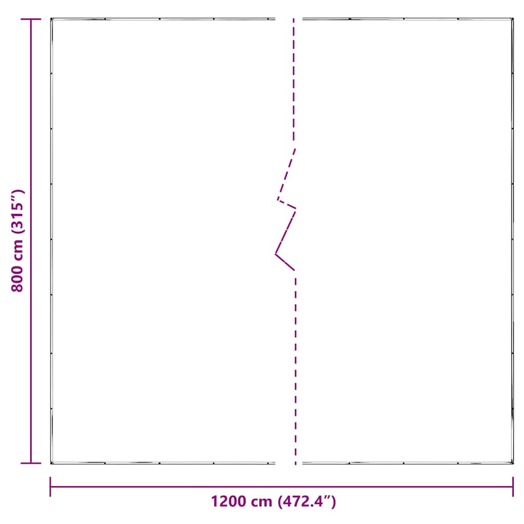 vidaXL Clear Tarpaulin with Eyelets 8x12 m Polyethylene