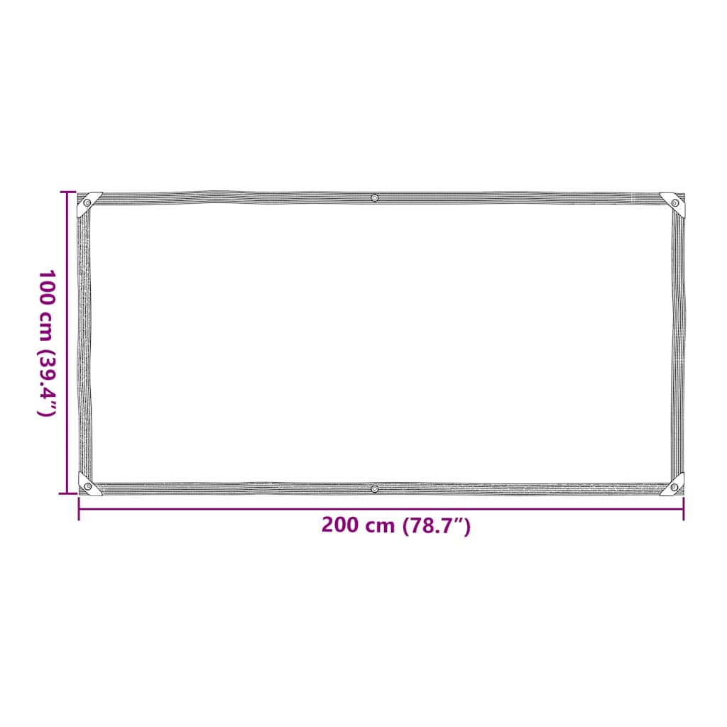 vidaXL Clear Tarpaulin with Eyelets 1x2 m Polyethylene