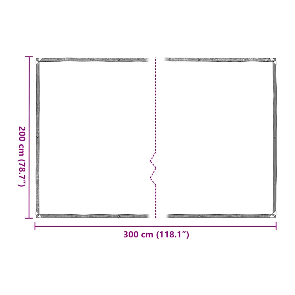 vidaXL Clear Tarpaulin with Eyelets 2x3 m Polyethylene