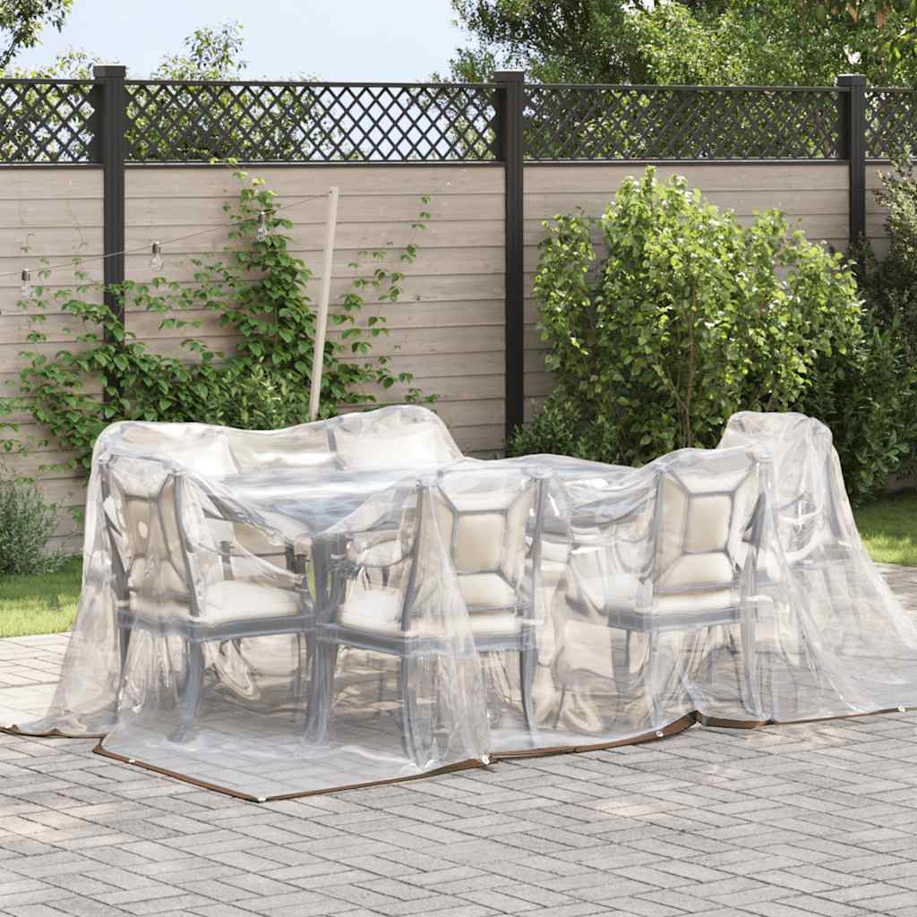 vidaXL Clear Tarpaulin with Eyelets 3x3 m Polyethylene