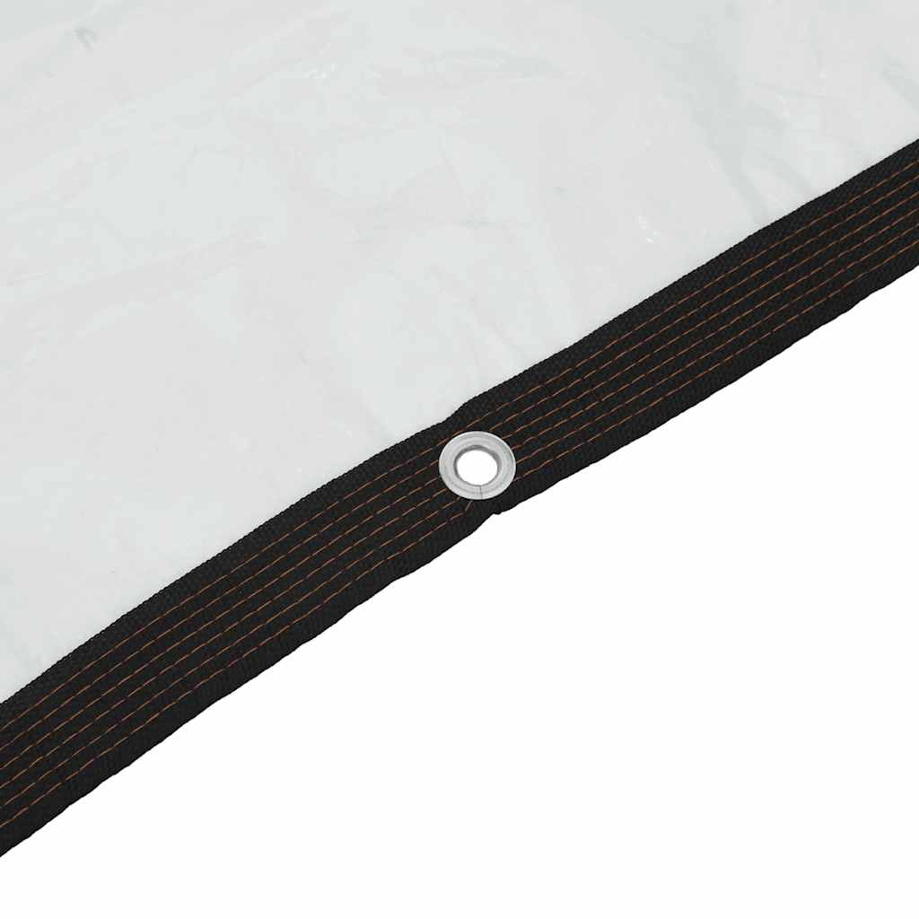 vidaXL Clear Tarpaulin with Eyelets 3x8 m Polyethylene