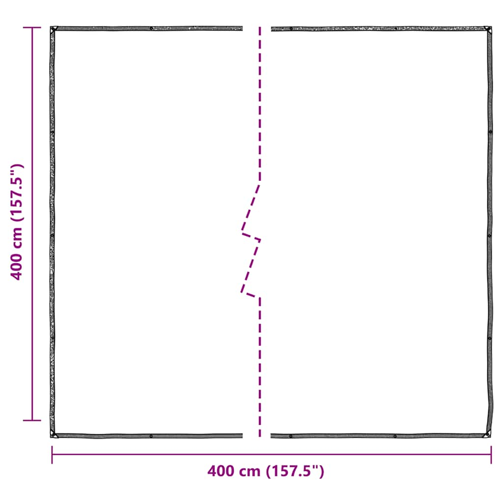 vidaXL Clear Tarpaulin with Eyelets 4x4 m Polyethylene