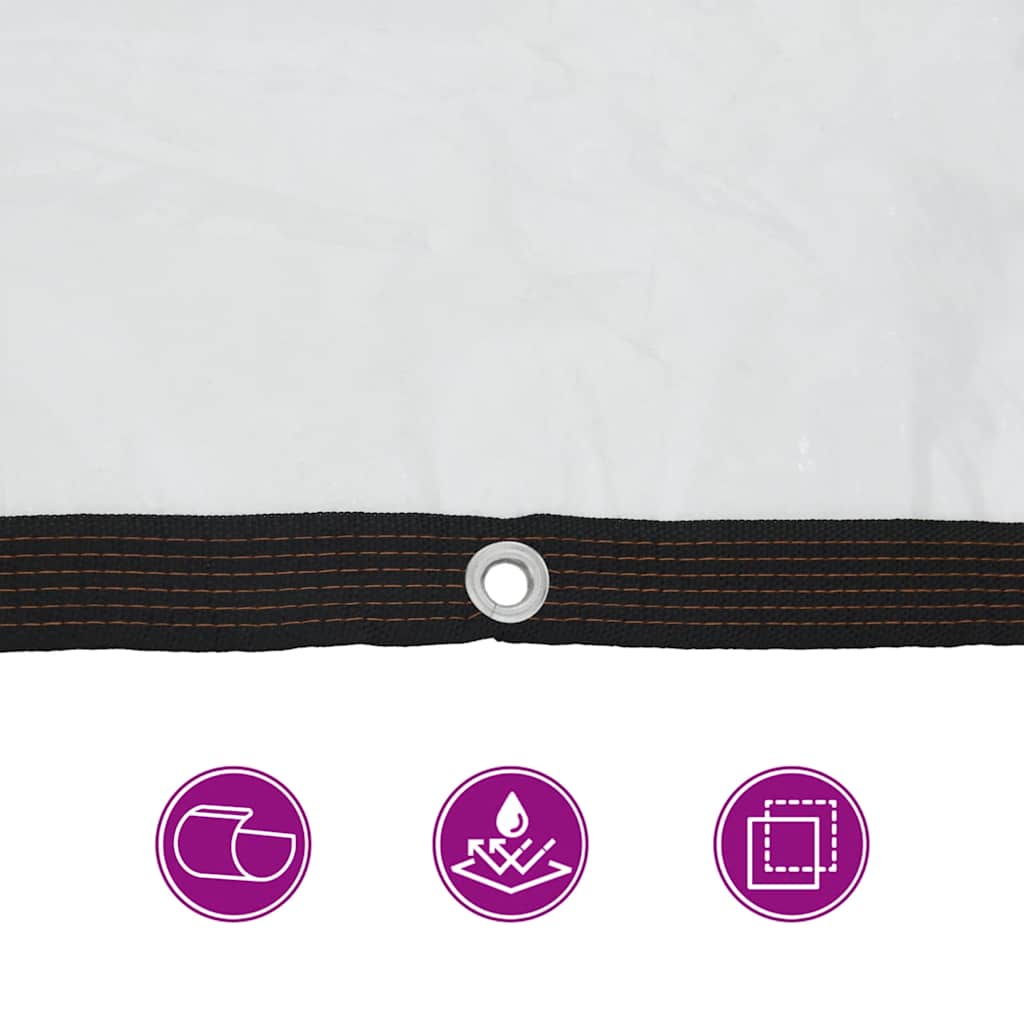 vidaXL Clear Tarpaulin with Eyelets 4x8 m Polyethylene