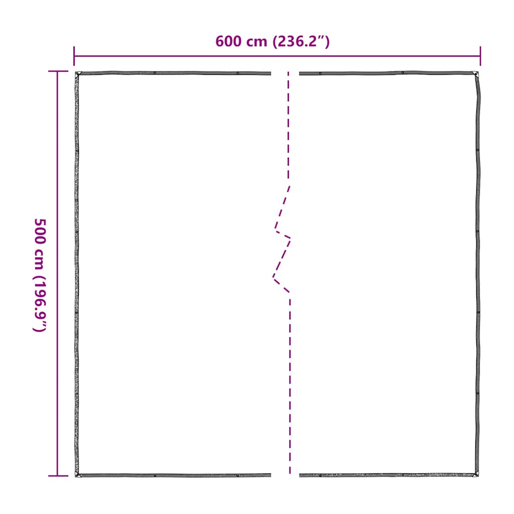 vidaXL Clear Tarpaulin with Eyelets 5x6 m Polyethylene