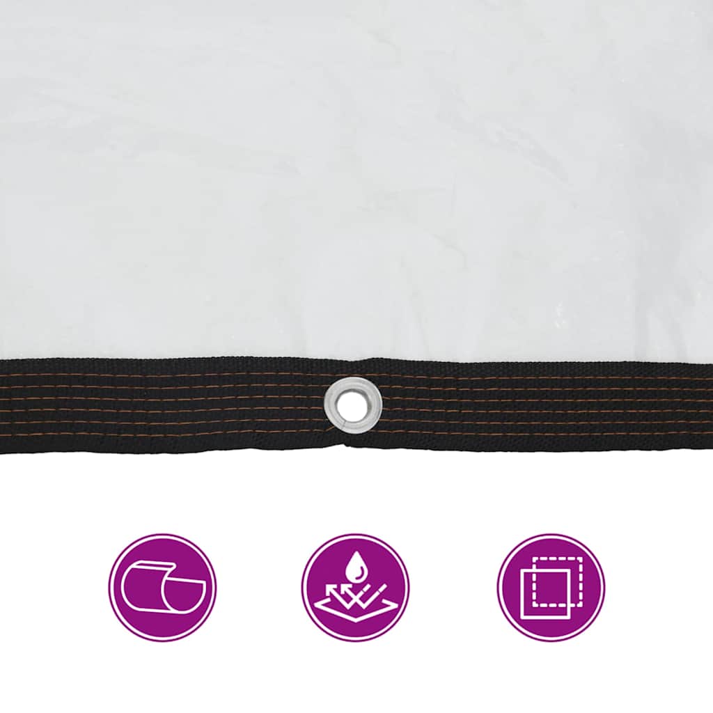 vidaXL Clear Tarpaulin with Eyelets 5x8 m Polyethylene