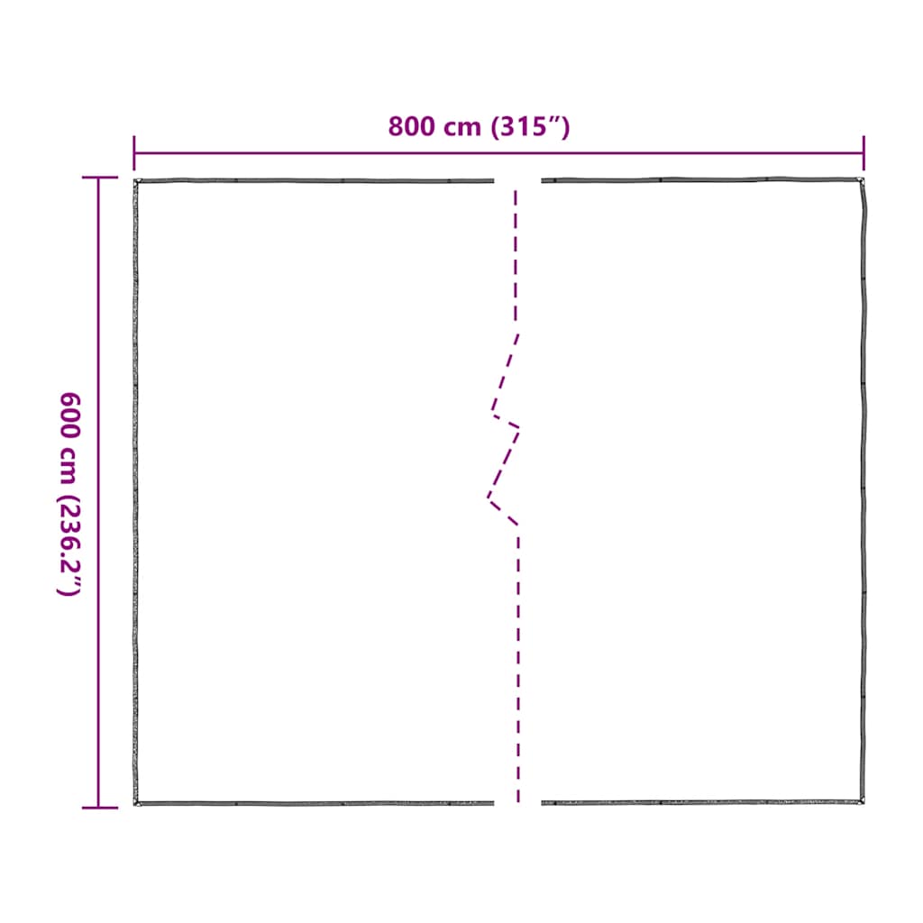 vidaXL Clear Tarpaulin with Eyelets 6x8 m Polyethylene