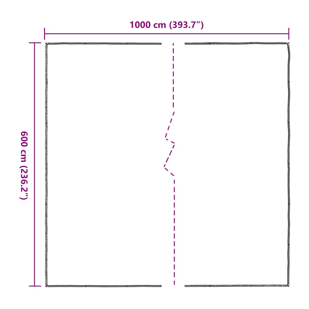 vidaXL Clear Tarpaulin with Eyelets 6x10 m Polyethylene