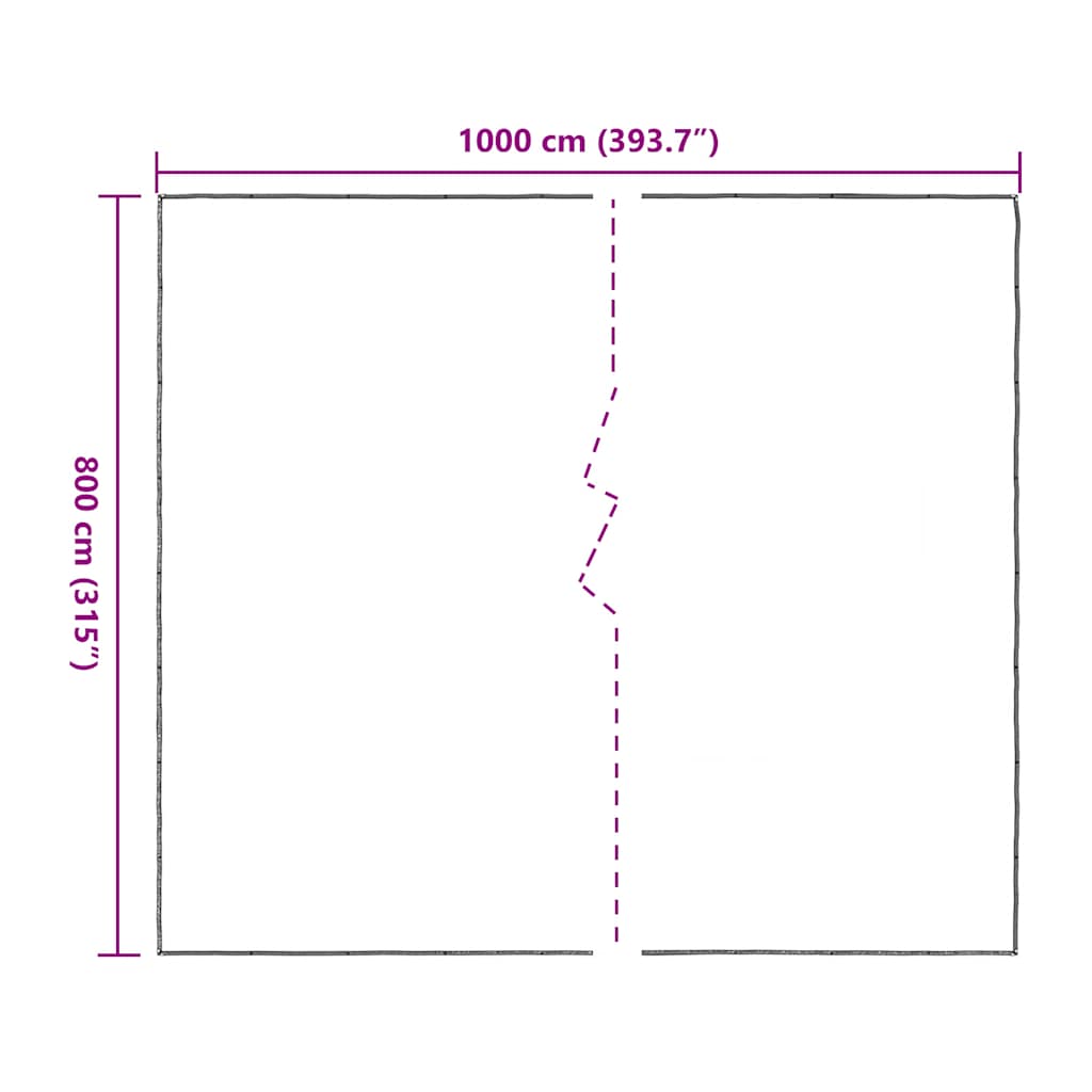 vidaXL Clear Tarpaulin with Eyelets 8x10 m Polyethylene