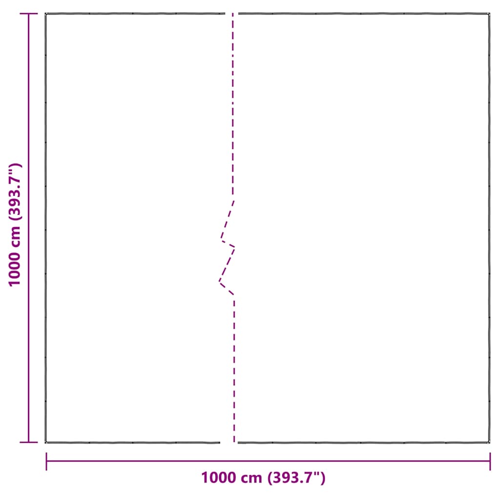 vidaXL Clear Tarpaulin with Eyelets 10x10 m Polyethylene