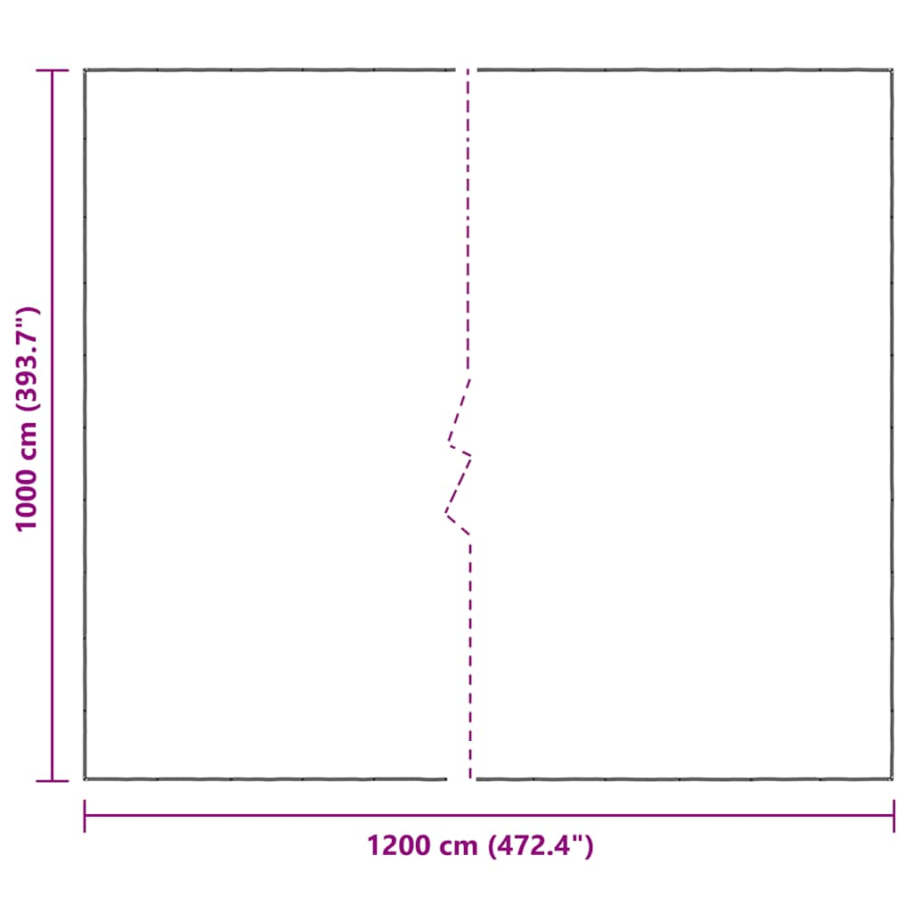 vidaXL Clear Tarpaulin with Eyelets 10x12 m Polyethylene