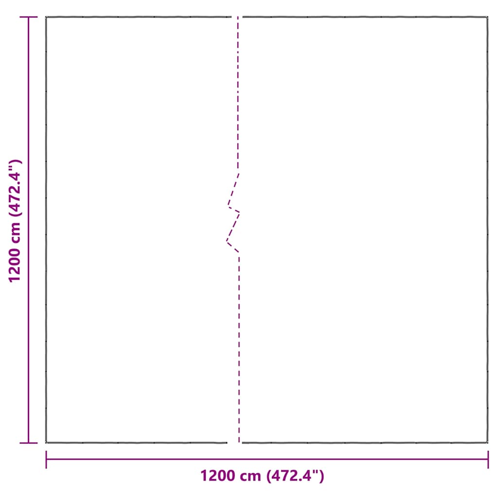 vidaXL Clear Tarpaulin with Eyelets 12x12 m Polyethylene