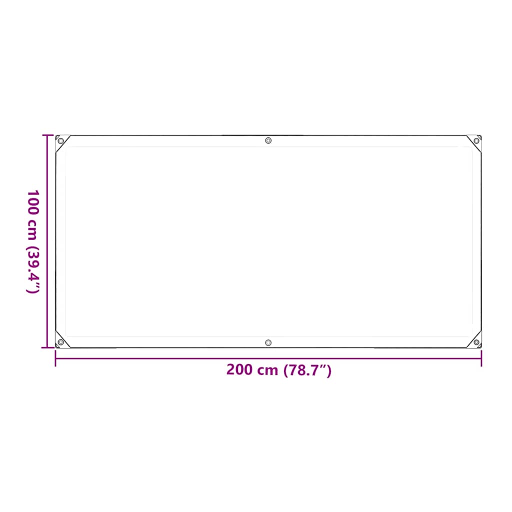 vidaXL Clear Tarpaulin with Eyelets 1x2 m PVC