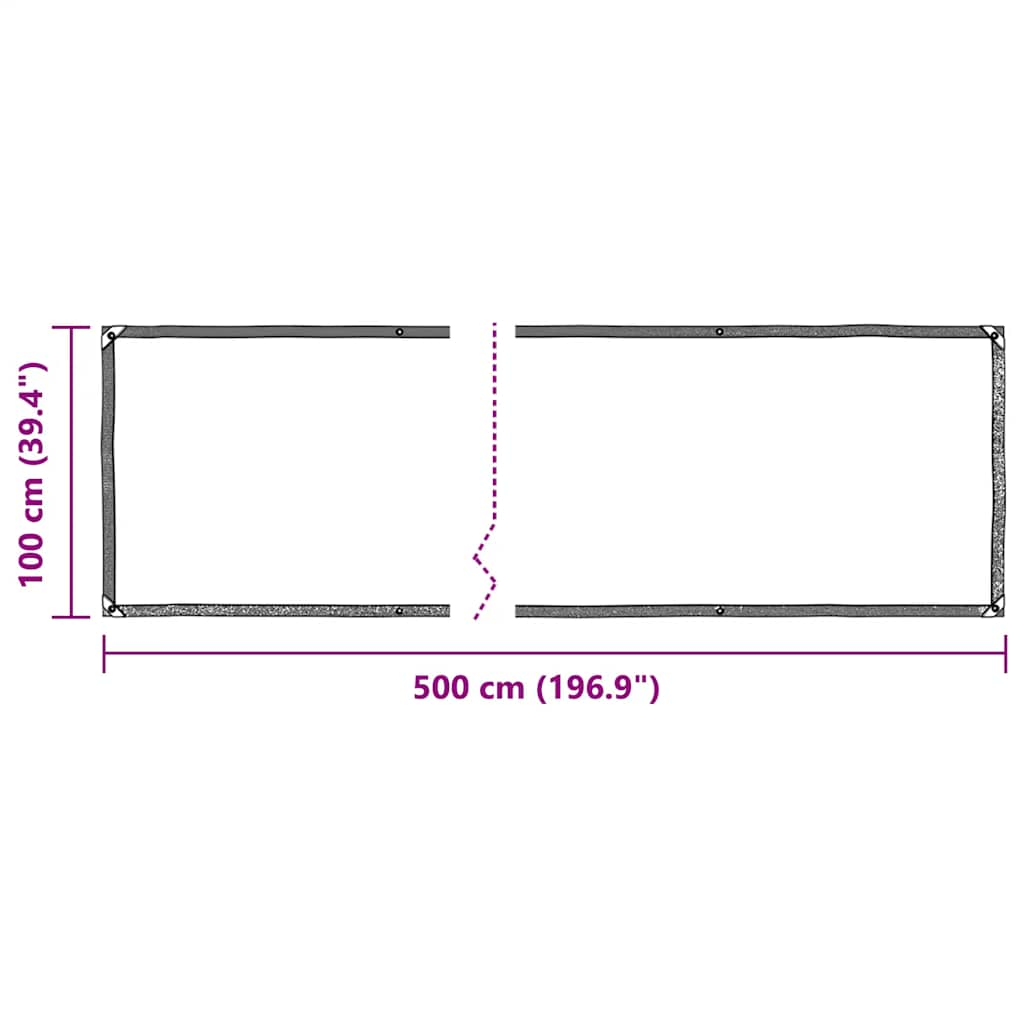 vidaXL Clear Tarpaulin with Eyelets 1x5 m PVC