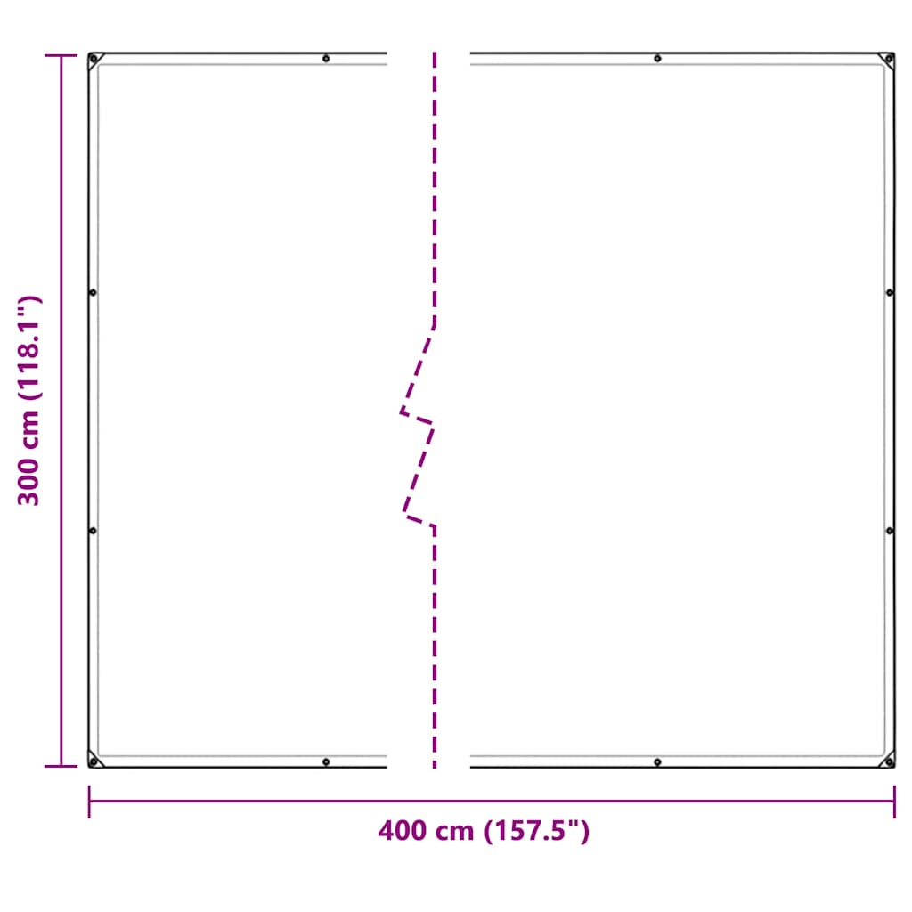 vidaXL Clear Tarpaulin with Eyelets 3x4 m PVC