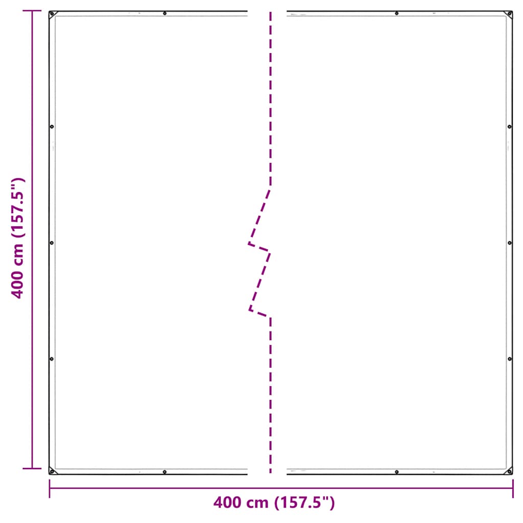 vidaXL Clear Tarpaulin with Eyelets 4x4 m PVC