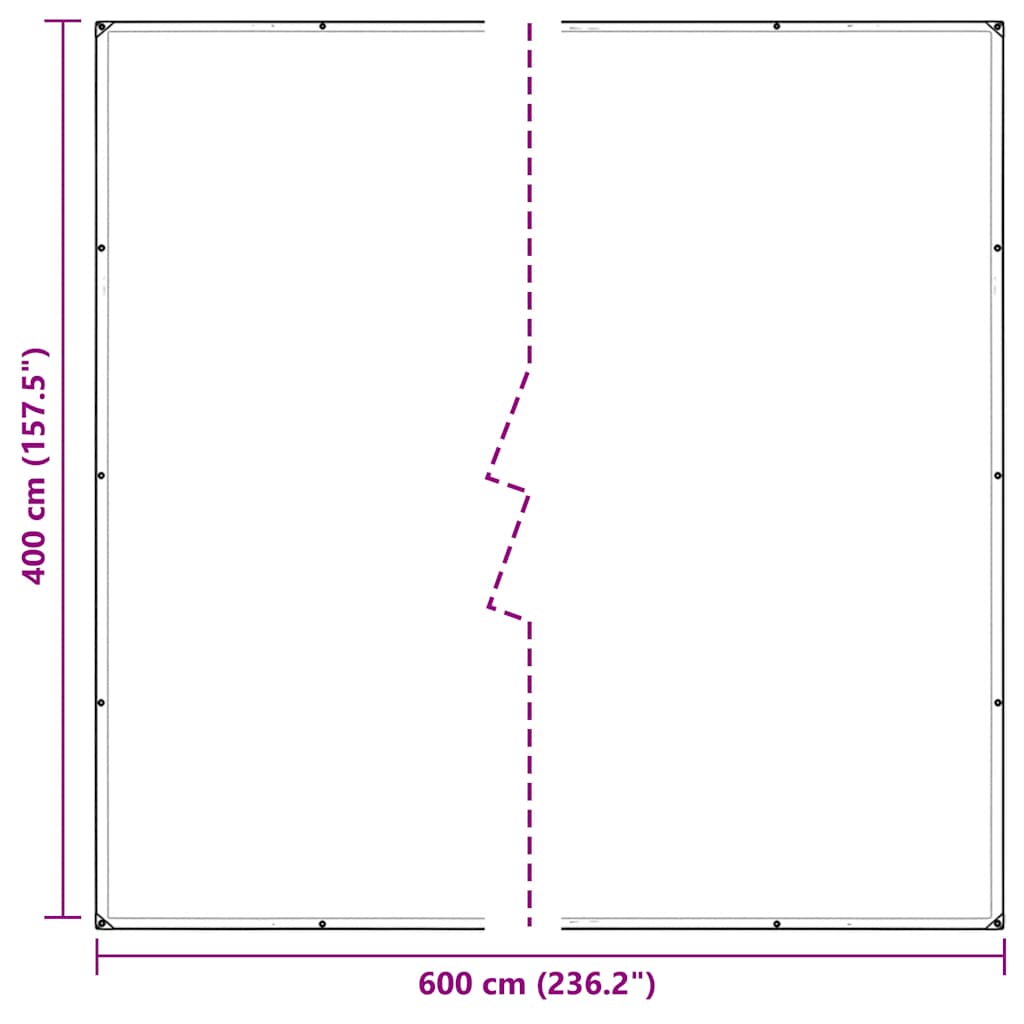 vidaXL Clear Tarpaulin with Eyelets 4x6 m PVC