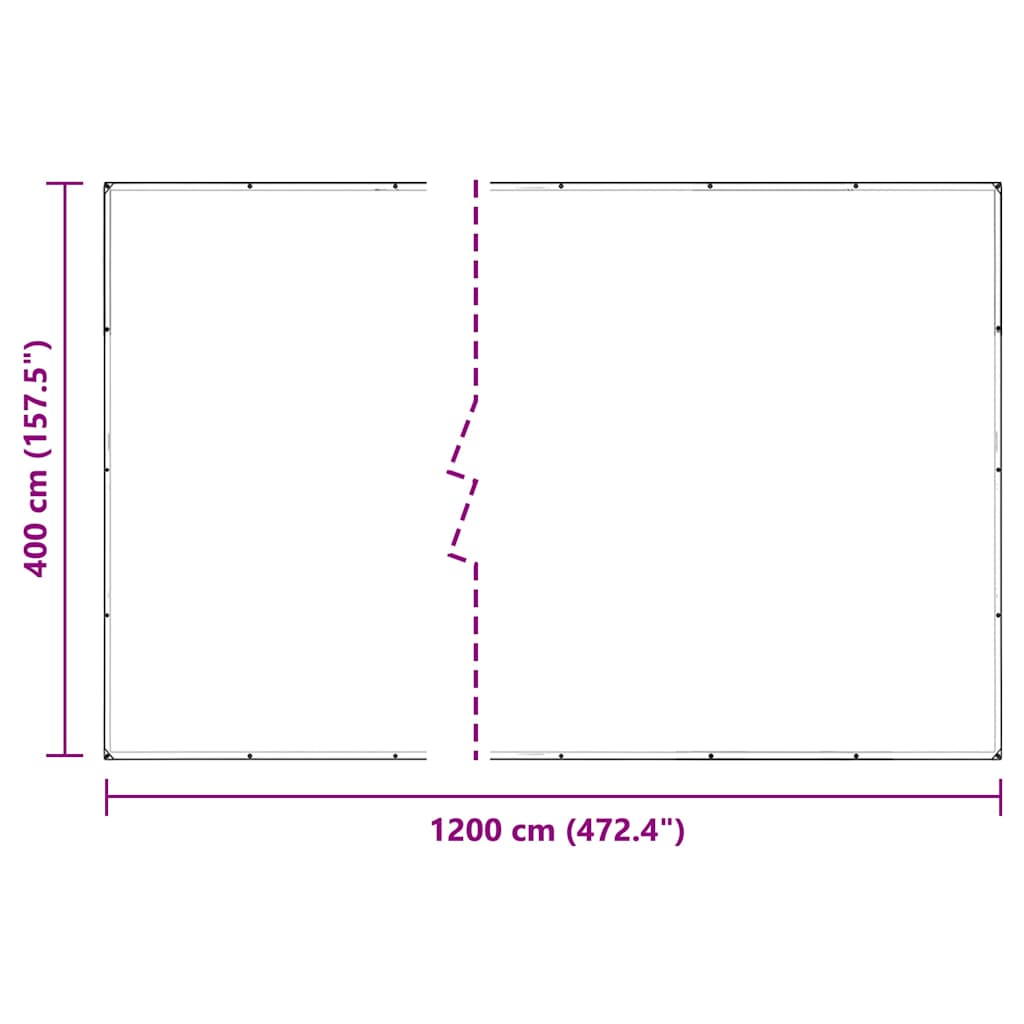 vidaXL Clear Tarpaulin with Eyelets 4x12 m PVC