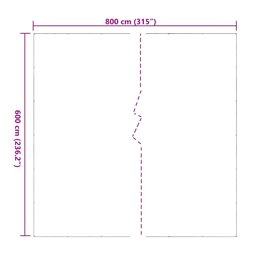 vidaXL Clear Tarpaulin with Eyelets 6x8 m PVC