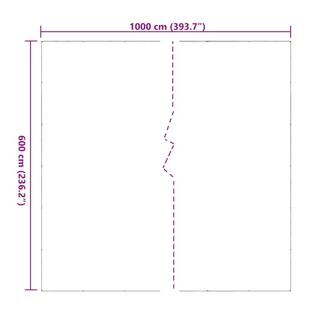 vidaXL Clear Tarpaulin with Eyelets 6x10 m PVC