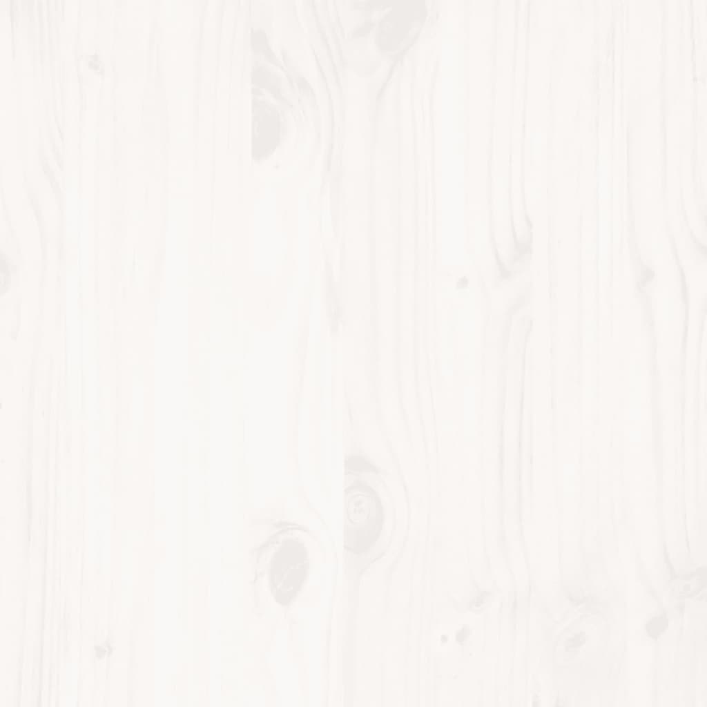 Bed Frame without Mattress White 150x200 cm King Size Solid Wood Pine