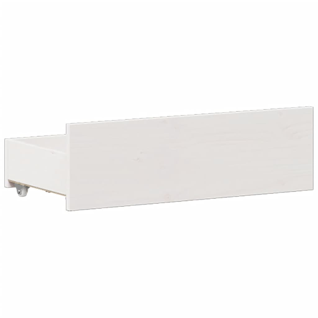 Bed Frame without Mattress with Headboard White 150x200 cm King Size Solid Wood Pine