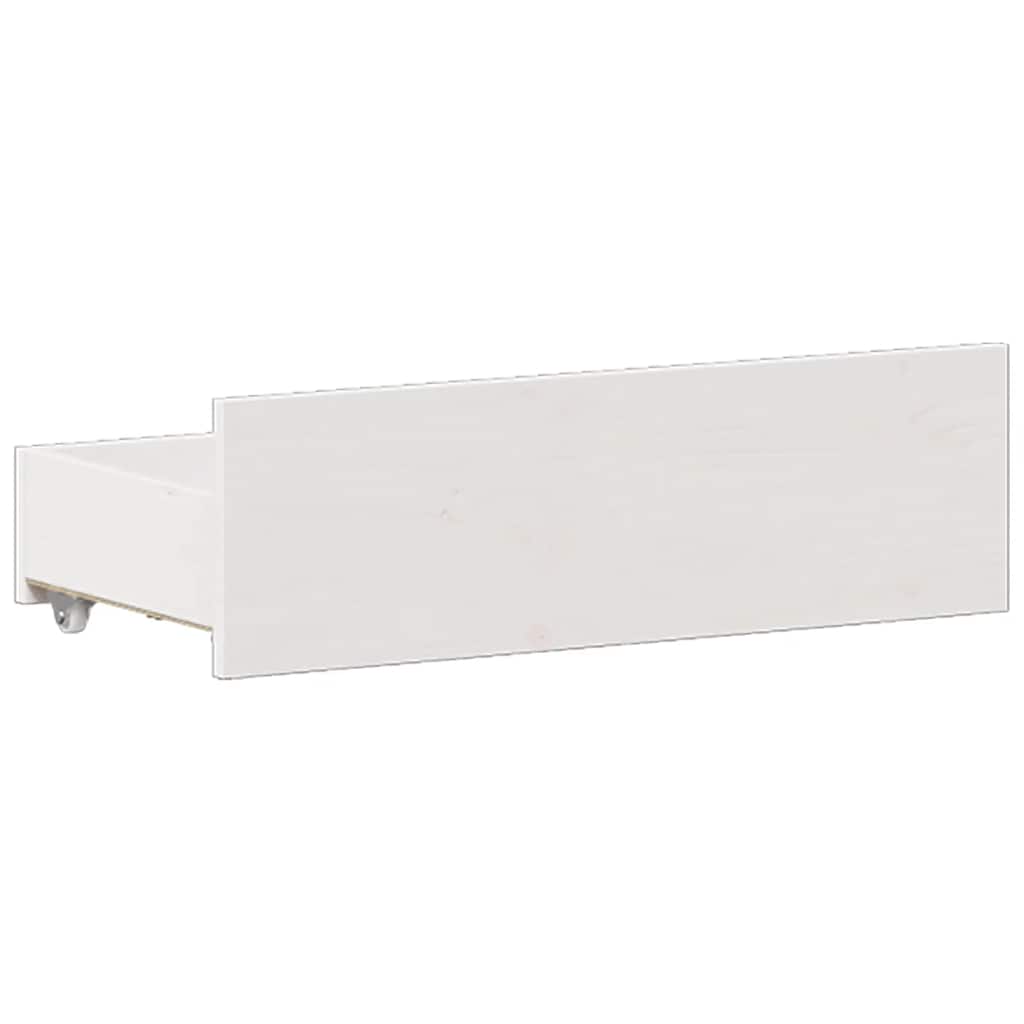 Bed Frame without Mattress with Headboard White 140x190 cm Solid Wood Pine