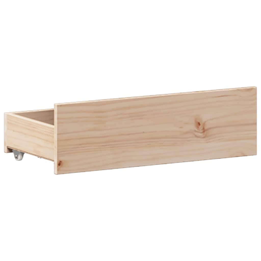 Bed Frame without Mattress with Headboard 135x190 cm Double Solid Wood Pine