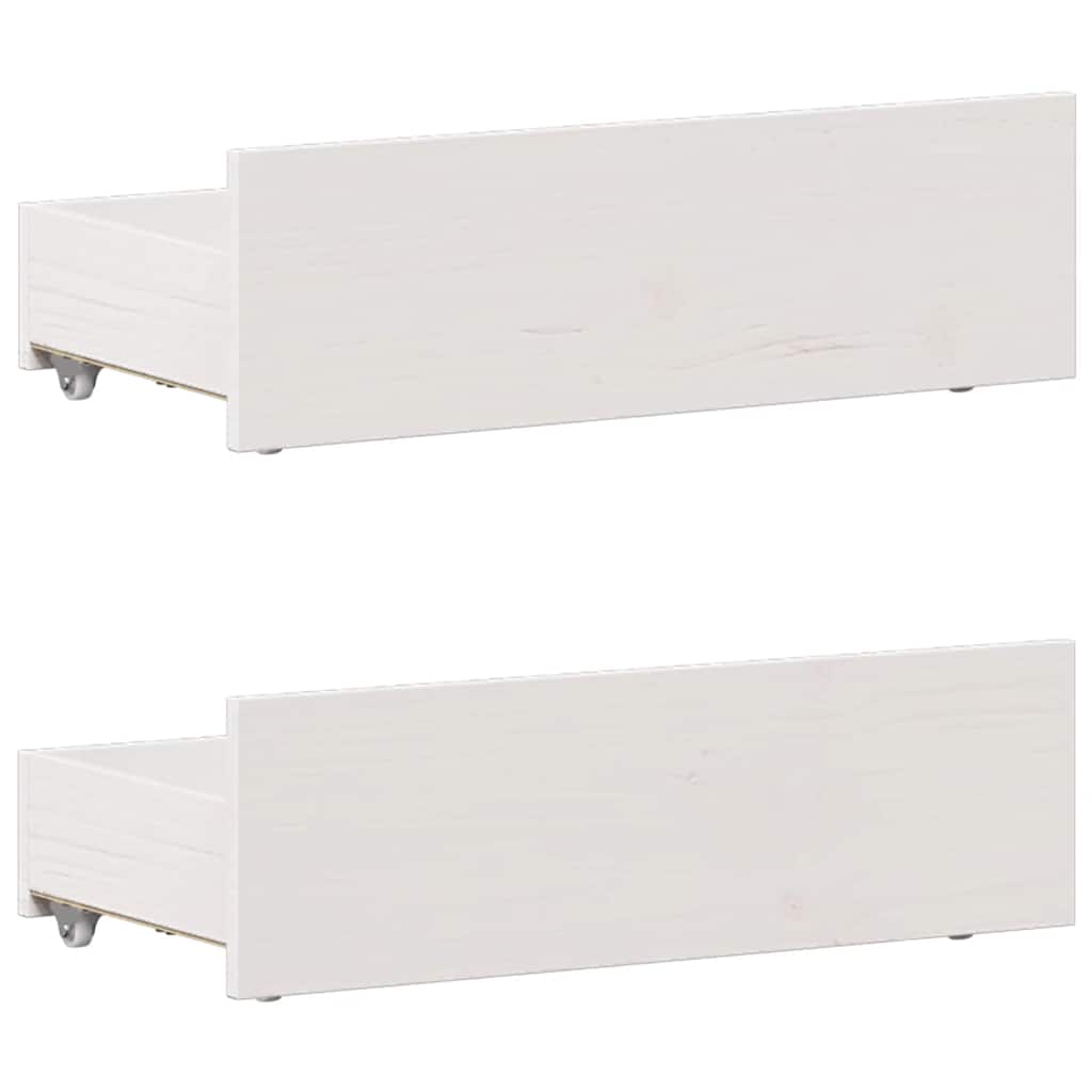 Bed Frame without Mattress with Headboard White 90x190 cm Single Solid Wood Pine