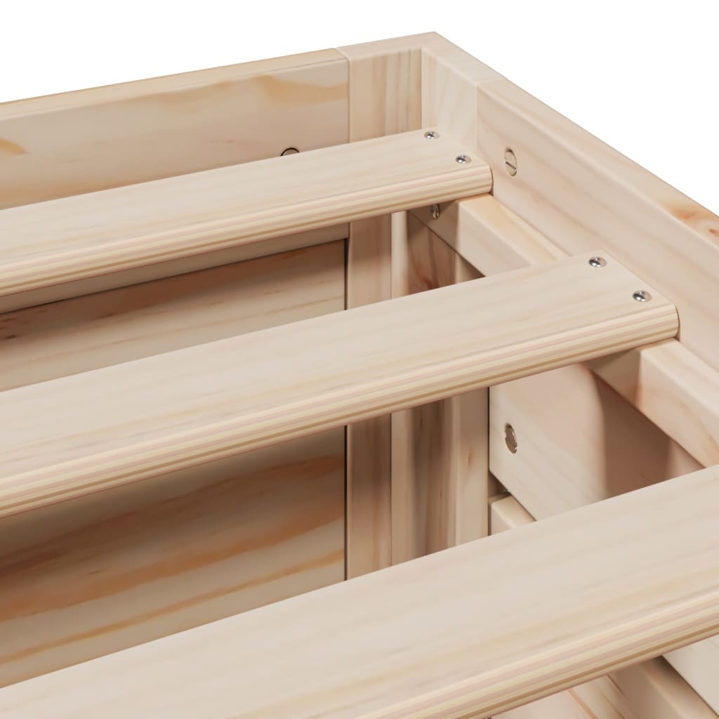 Bed Frame without Mattress with Drawers 135x190 cm Double Solid Wood Pine