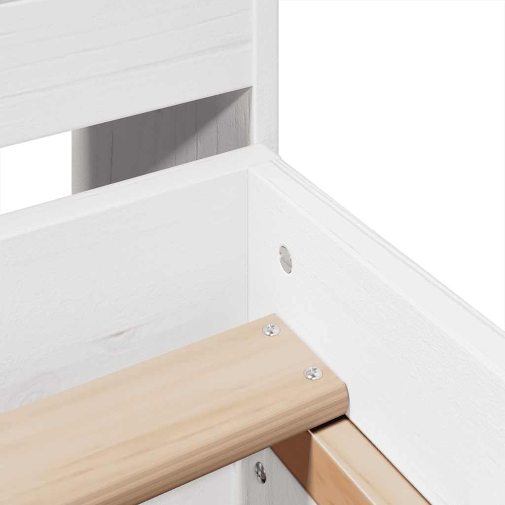 Bed Frame without Mattress White 140x200 cm Solid Wood Pine