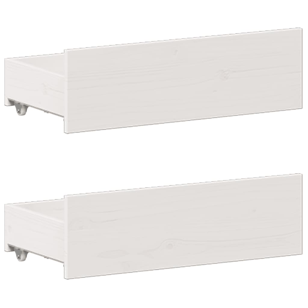 Bookcase Bed without Mattress White 150x200 cm King Solid Wood Pine