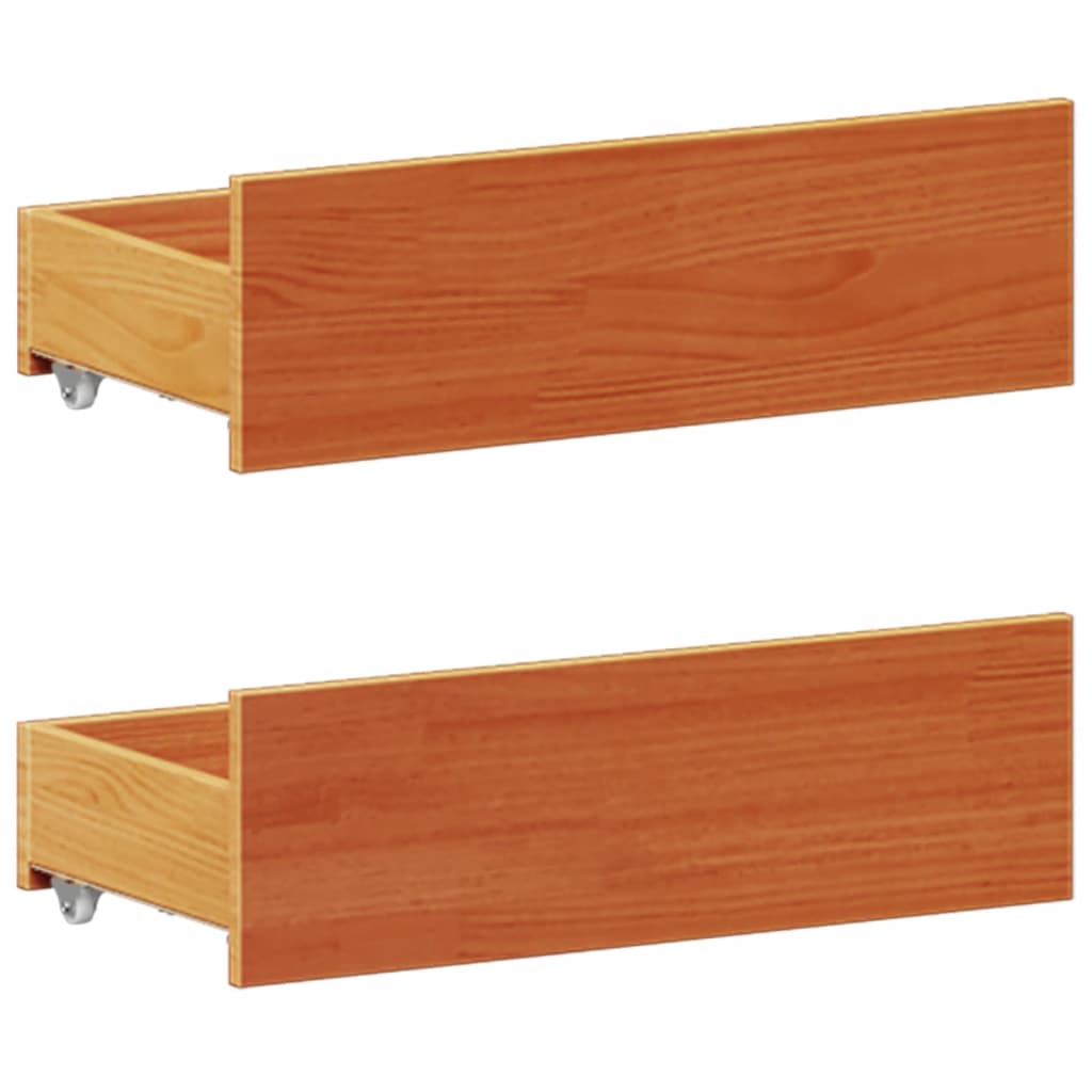 Bookcase Bed without Mattress Wax Brown 140x200 cm Solid Wood Pine