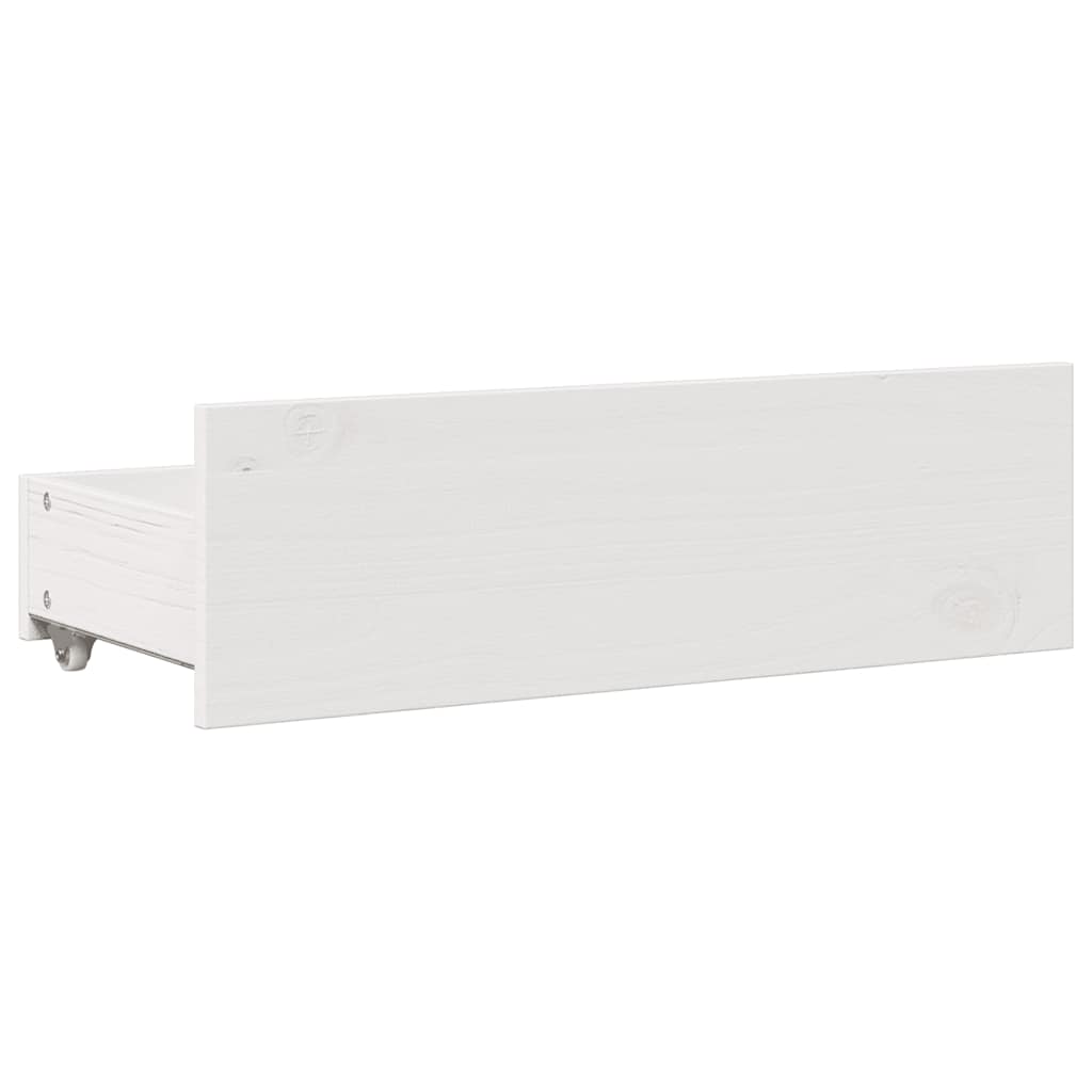 Bookcase Bed without Mattress White 90x200 cm Solid Wood Pine