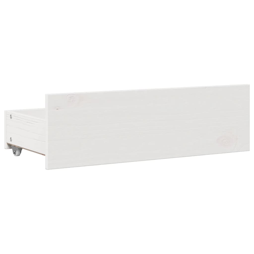 Bookcase Bed without Mattress White 140x190 cm Solid Wood Pine