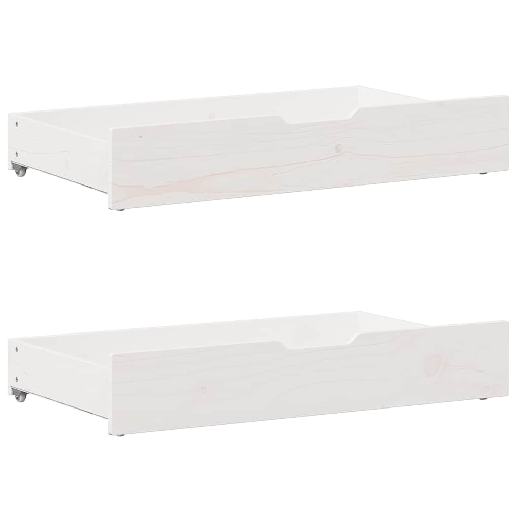 Bed Frame | White | Solid pinewood | King Size | Bed Frame | Rectangular