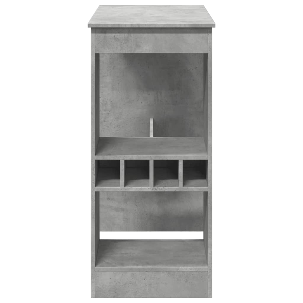 vidaXL Bar Table with Racks Concrete Grey 90x47.5x103.5 cm Engineered Wood