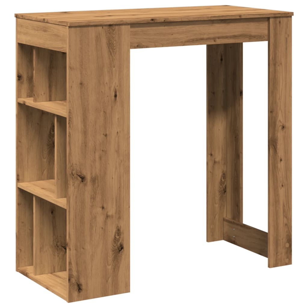 Bar Table with Racks Artisan Oak 102x50x103.5 cm Engineered Wood